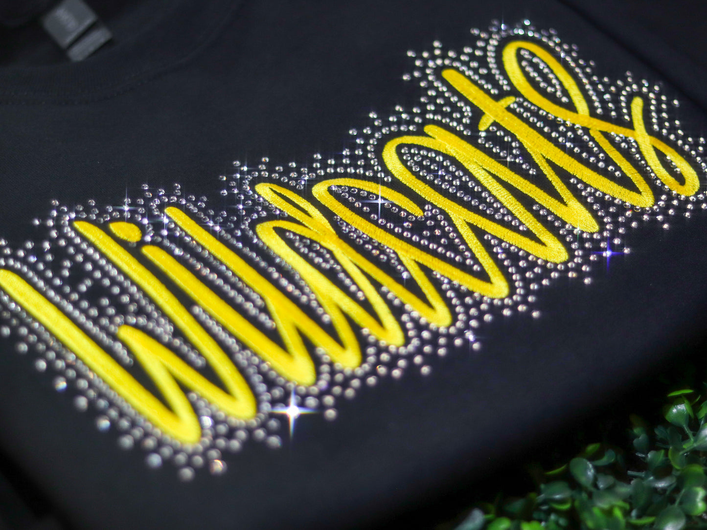 Embroidered Wildcats Sweatshirt, Custom Cheer Crewneck, Mascot Bling Embroidered Shirt
