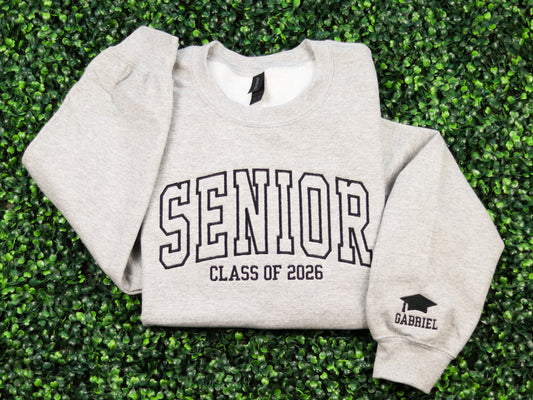 Custom Embroidered Senior Sweatshirt, Senior 2026 Sweatshirt, Graduation Class of 2026, Grad To Be, Senior Shirt, Graduation Gift