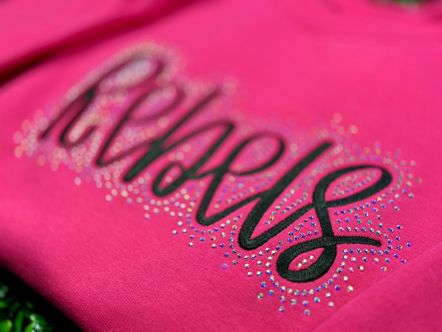 Embroidered Rebels Sweatshirt, Custom Cheer Crewneck, Mascot Bling Embroidered Shirt