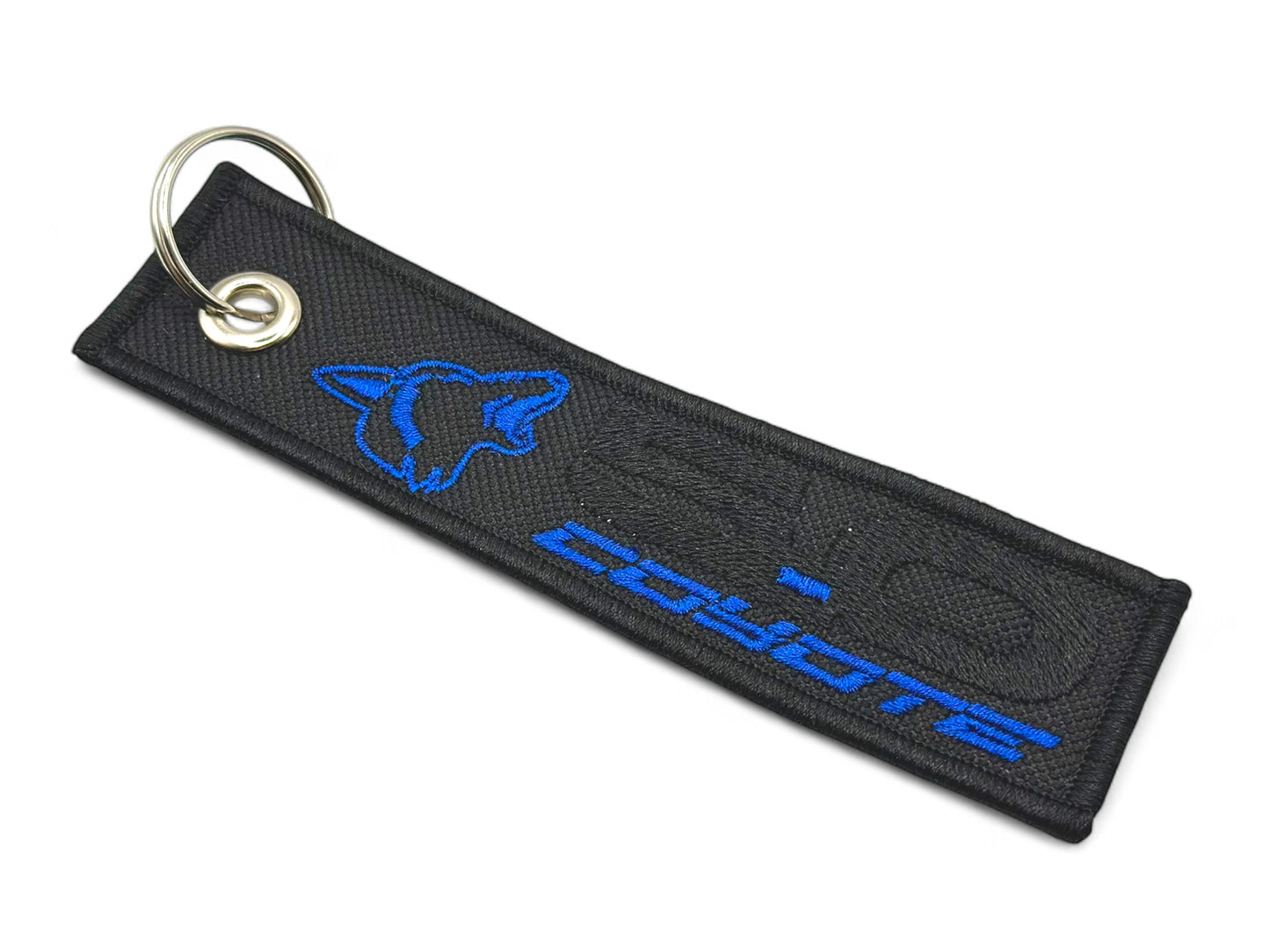Mustang GT 5.0 Coyote Embroidered Flight Tag Keychain Handmade Custom, Car Enthusiast Gift