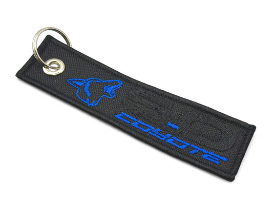 Mustang GT 5.0 Coyote Embroidered Flight Tag Keychain Handmade Custom, Car Enthusiast Gift