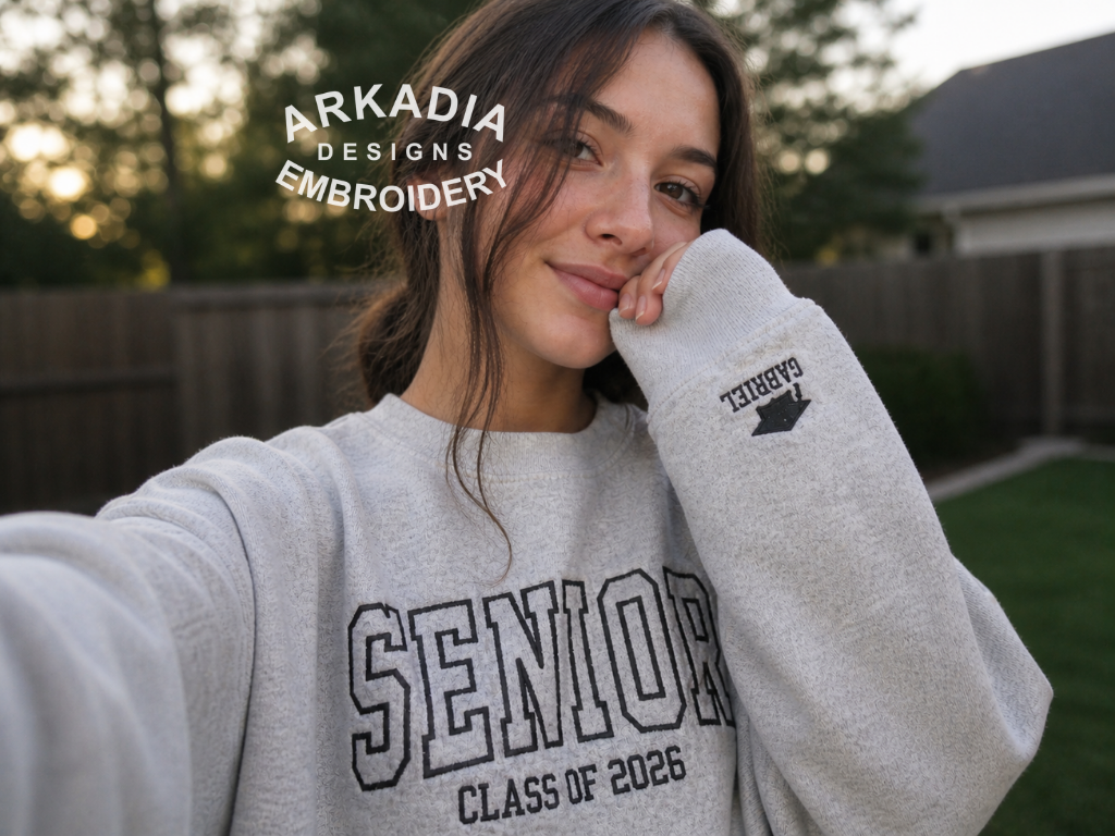 Custom Embroidered Senior Sweatshirt, Senior 2026 Sweatshirt, Graduation Class of 2026, Grad To Be, Senior Shirt, Graduation Gift