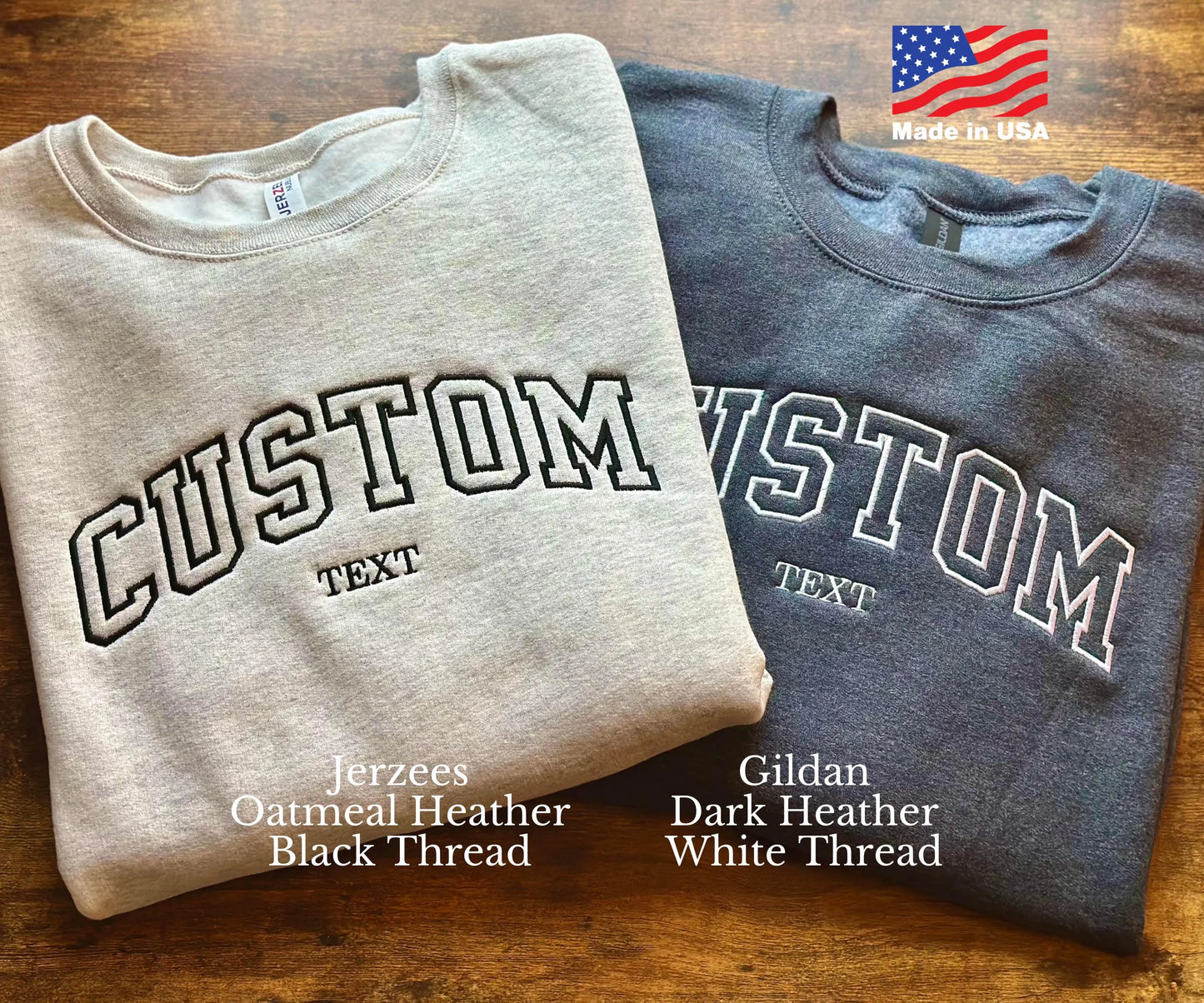 Custom Embroidered Varsity Crewneck, Personalized Sweatshirt, Perfect Gift for Moms